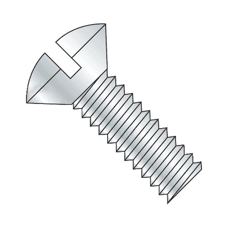 Newport Fasteners #10-32 x 1 in Slotted Oval Machine Screw, Zinc Plated Steel, 5000 PK 862891-5000